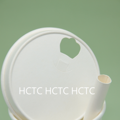 Plastic free paper cup lids