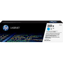 HP 惠普  HP 201X 高打印量靛藍色原廠 雷射碳粉盒 CF401X