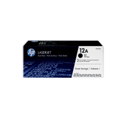 HP 惠普 HP 12A 2-pack Black Original LaserJet Toner Cartridges Q2612AD
