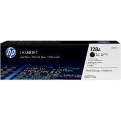 HP 惠普HP 128A 2-pack Black Original LaserJet Toner Cartridges CE320AD